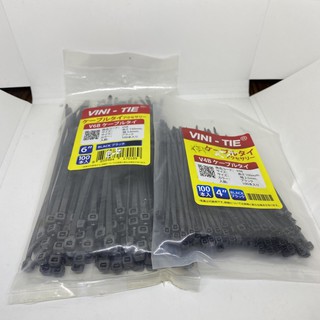 เคเบิ้ลไทด์ เคเบิ้ลไทร์ สายรัดเคเบิ้ลไทด์ สายรัดของ ที่รัดสายไฟ (CABLE TIE) สีดำ ขนาด 4 นิ้ว, 6นิ้ว