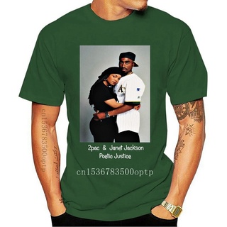 คอลูกเรือเสื้อยืด ลายกวีนิพนธ์ Janet Jackson Justice 2PacS-5XL