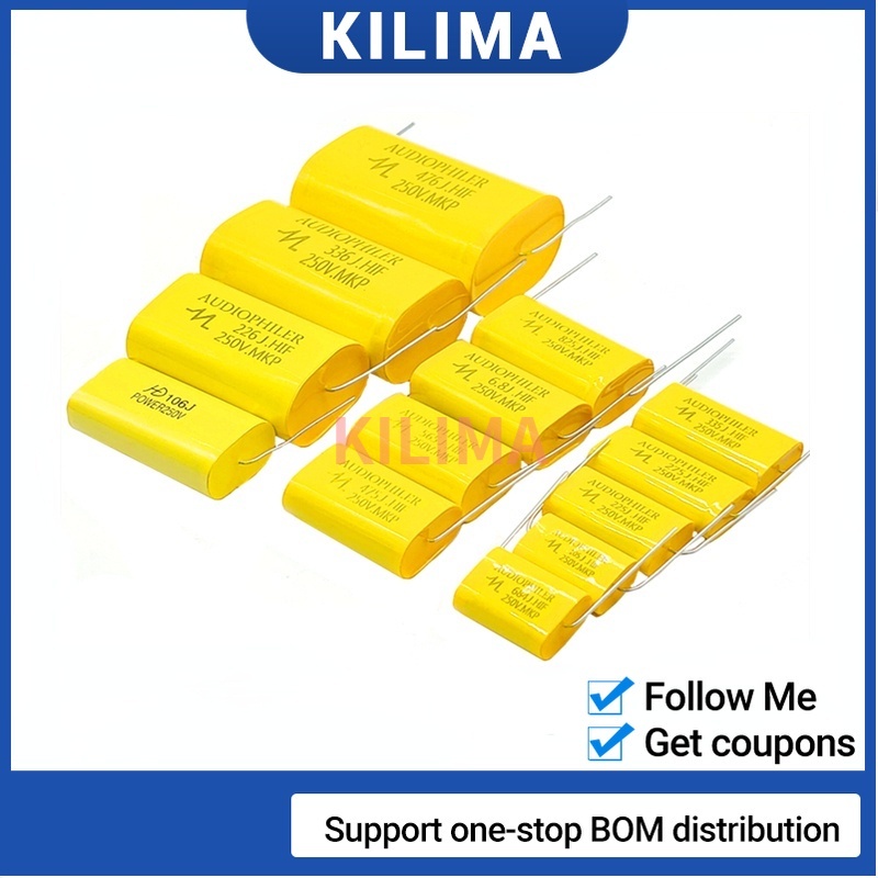 ตัวเก็บประจุลําโพงทวีตเตอร์ ความถี่ 0.68UF 1.5UF 2.2UF 5.6UF 12UF 15UF 22UF 33UF 47UF 250V 250V 5 ชิ