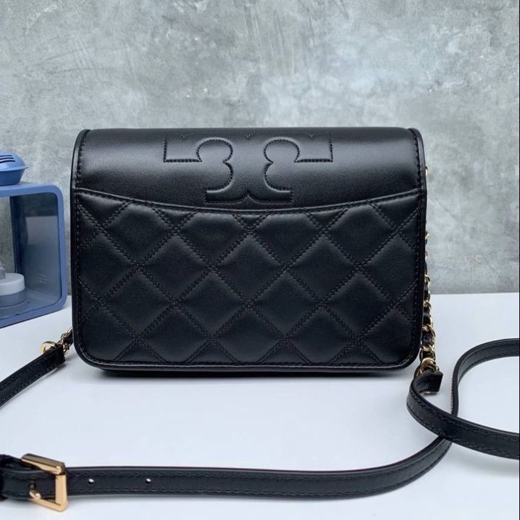 ? (สด-ผ่อน) กระเป๋าสะพาย สีดำ 73125 TORY BURCH SAVANNAH COMBO CROSSBODY |  Shopee Thailand