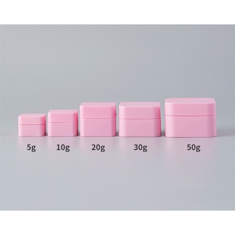 สินค้าใหม่กระปุกครีม โลชั่น ของจิปาถะพกพา ทรงเหลี่ยมด้าน 5/10/20/30/50g ดีไซด์ใหม่สีพาสเทล ชมพู,ฟ้า,ขาว,ดำ พร้อมส่งในไทย