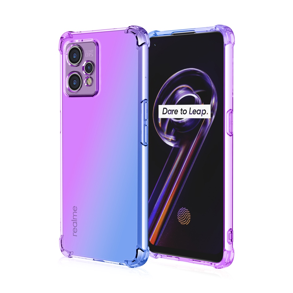 Realme 10T 10 Pro+ Plus C35 9i 9 Pro + GT Master Edition ไล่ระดับสี สีสัน เคสกันกระแทก นิ่ม คริสตัล ถุงลมนิรภัย เกราะ