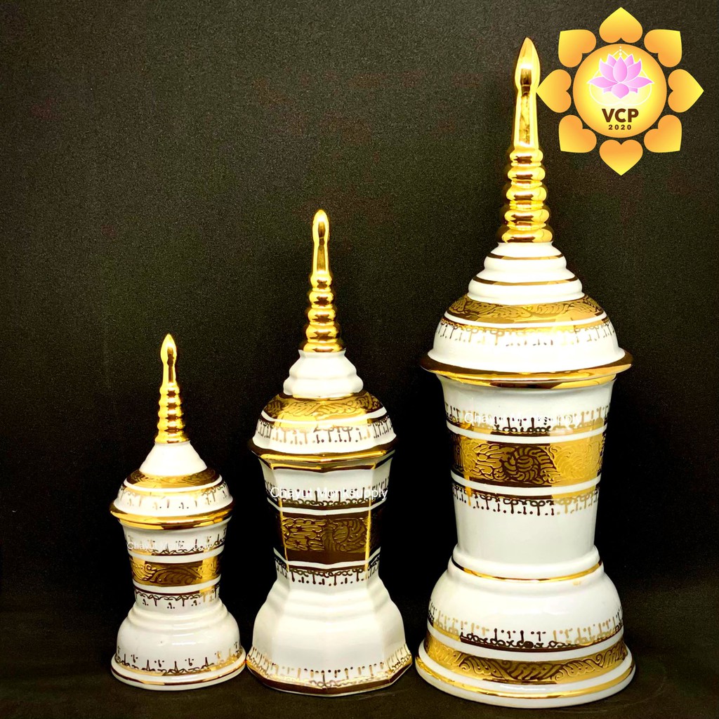 โกศ ใส่อัฐิ ทองสร้อย กลม&เหลี่ยม