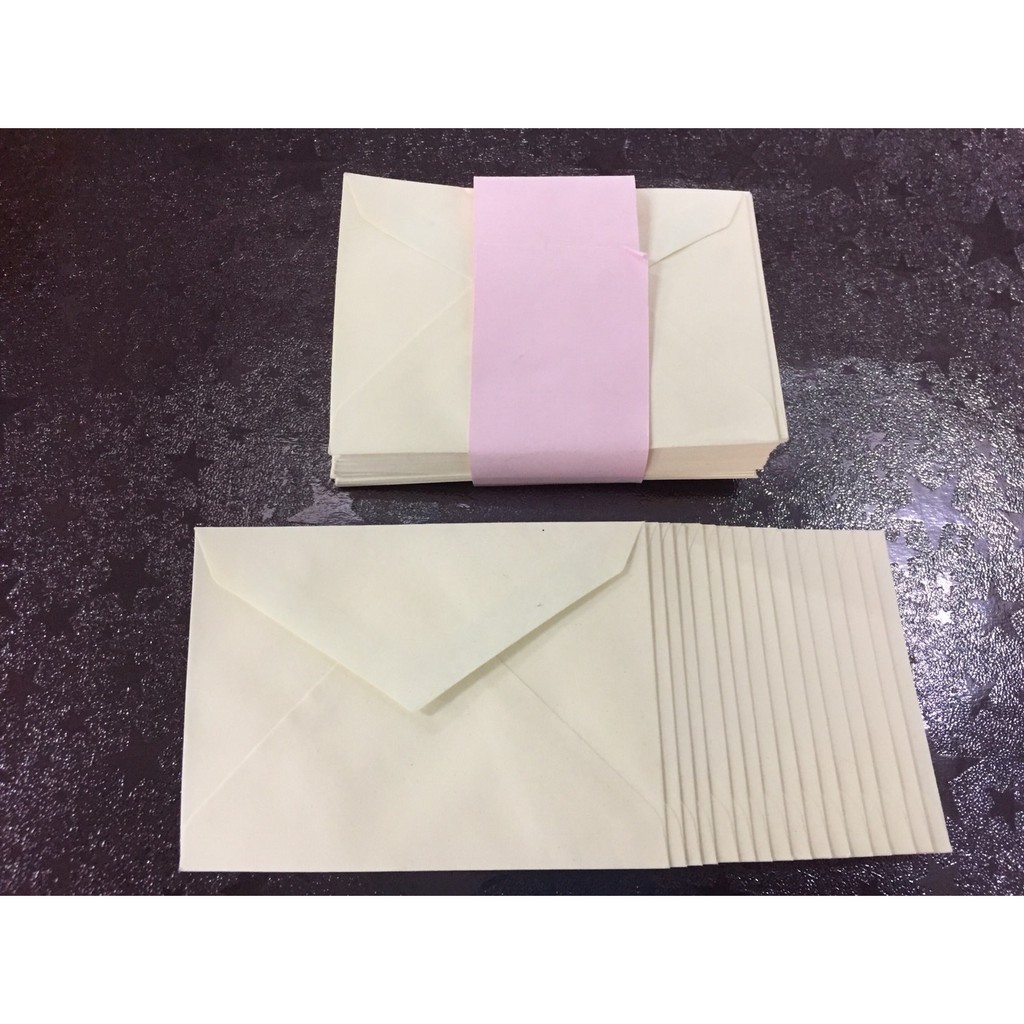 ซองใส่การ์ด ซองจดหมาย ซองอเนกประสงค์ ขนาด 9.4x6.8 cm. (แพ็ค 50 ใบ)