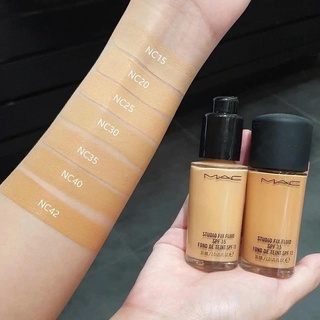 ส่งฟรี Mac studio fix fluid spf15 ขนาดมินิ 15ml รองพื้น AUG02