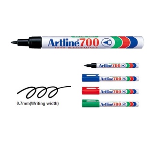 Artline ปากกาเคมี มาเกอร์ อาร์ทไลน์ EK-700 Marker หัวกลม 0.7 mm. กันน้ำ