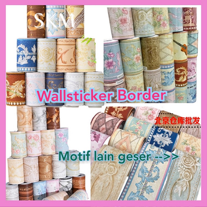 KMK WALLPAPER BORDER WALBORDER WALL BORDER WALL STICKER CERAMIC STICKER WALL LIS KITCHEN LIVING ROOM