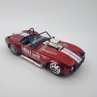 รถโมเดลจำลอง 1965 shelby cobra 427 s/c ประตูรถเปิดได้ หน้ารถท้ายรถเปิดได้  jada-30705 1:24 สีแดง