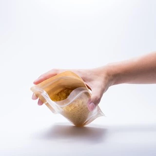 ถุงมีซิป หน้าใสหลังคราฟท์ตั้งได้ดี (50ใบ)