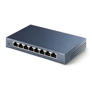 SWITCH (สวิตซ์) TP-LINK (TL-SG108 / TL-SG105) 8 PORTS GIGABIT PORT IN METAL CASING 10/100/1000Mbps