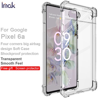 Imak Google Pixel 6A รวมทุกอย่าง สี่มุม ถุงลมนิรภัย กันกระแทก TPU เคสนิ่ม เคสด้านหลัง เคสโทรศัพท์ ป้องกันการตก