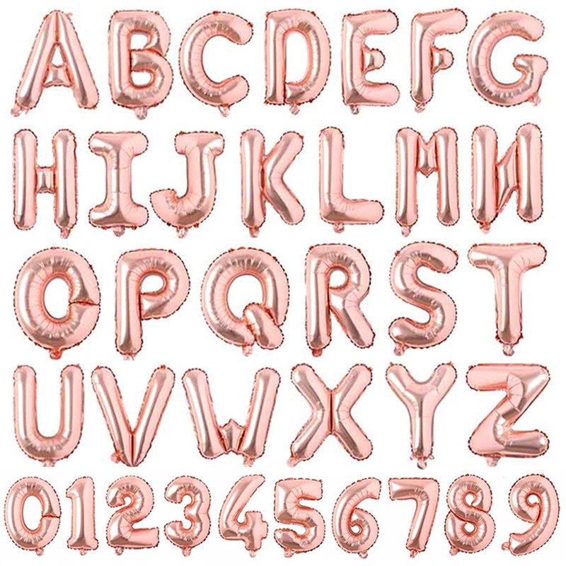 ลูกโป่ง ตัวอักษร A-M 0-9 16 นิ้ว