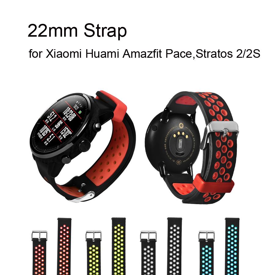 Huami Amazfit Stratos 2 สายนาฬิกาข้อมือ ซิลิโคนนิ่ม แบบเปลี่ยน สําหรับเล่นกีฬา