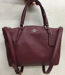 Coach พัดมินิ สีแดง crimson