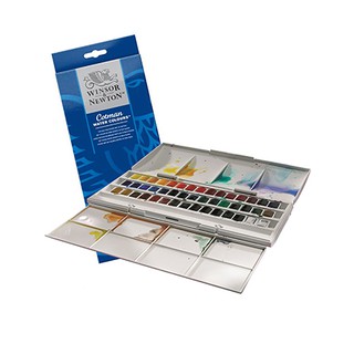 สีน้ำก้อน winsor &amp; newton COTMAN WATER COLOURS 45 สี