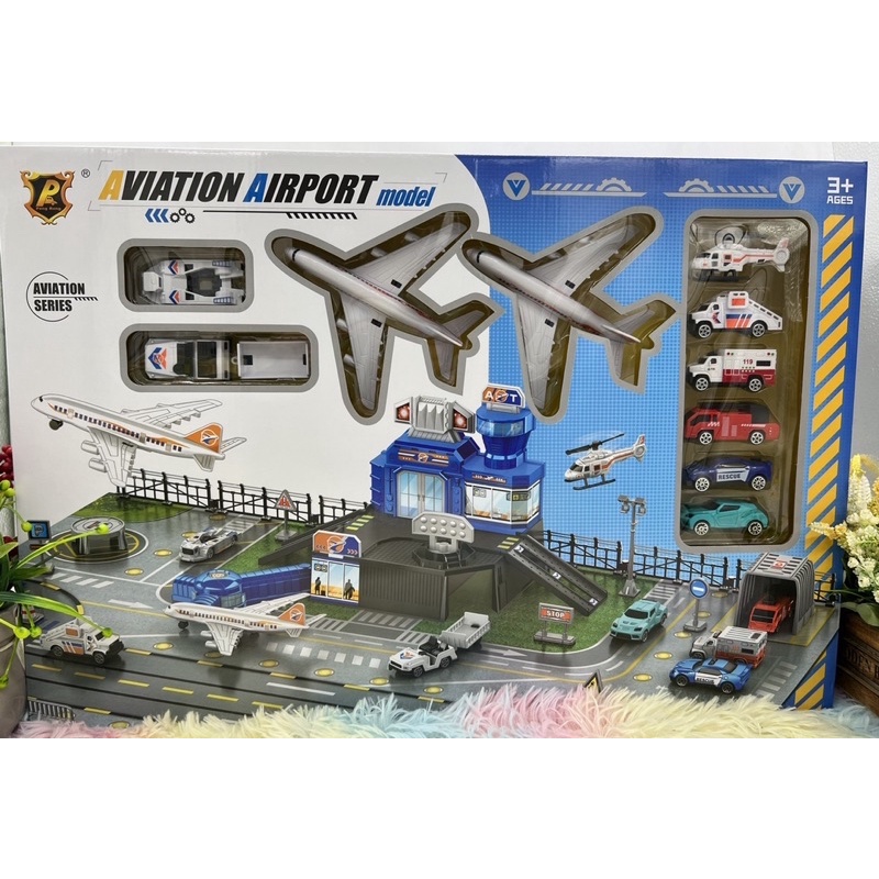 ของเล่นเด็ก สนามบินจำลองAirport ของเล่นเครื่องบิน เครื่องบินเด็ก รถเด็กเล่น Airplain