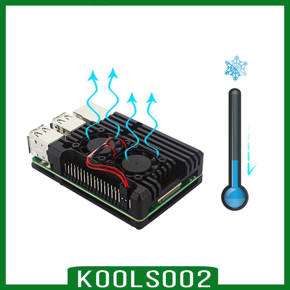 Handa na Stock】Raspberry Pi 3 / Pi 2 Model B  เคสอลูมิเนียมพร้อมพัดลมระบายความร้อน( Koolsoo2 ) | Shopee Thailand