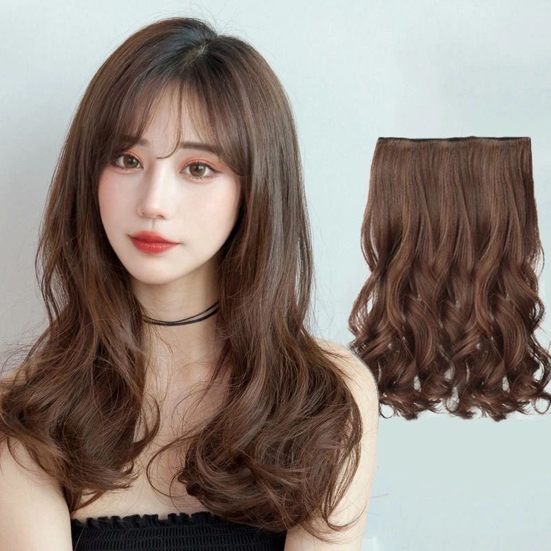 แฮร์พีช🔥🔥🔥haipiece🌹แฮร์พีชลอน ยาว40cm-50cmหนีบตรงได้ หวีได้ เพิ่มความหนา พร้อมส่ง