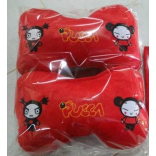 หมอนรองคอกระดูก 1คู่ ลาย PUCCA งานลายปัก พรีเมี่ยม ด้านในใยสังเคราะห์สีขาว
มียางยืดสำหรับคล้องตรงหัวเบาะ