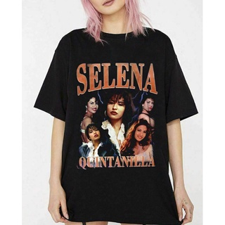 tshirtเสื้อยืดคอกลมฤดูร้อนเสื้อยืด พิมพ์ลาย Selena Quintanilla Tejano สไตล์วินเทจ เหมาะกับฤดูร้อน สําหรับผู้ชาย และผู้หญ