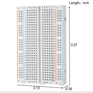 Breadboard 400 point บอร์ดทดลอง 400 จุด (สีขาวขุ่น)