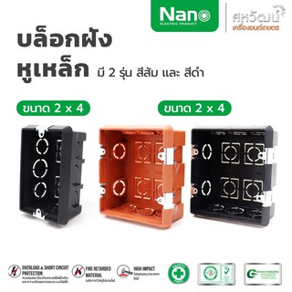 NANO บ็อกฝัง บล็อกฝัง บ๊อกฝัง บล๊อกฝัง หูเหล็ก ขนาด 4x4 นิ้ว - คุณภาพสูง มาตรฐาน ISO