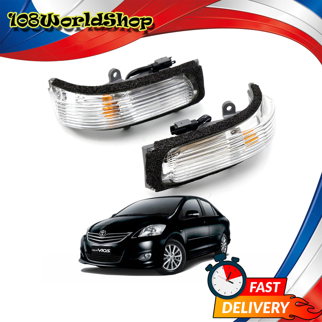 ไฟเลี้ยว มุมกระจก ซ้าย+ขวา พร้อมหลอดไฟ แท้ Lh+Rh Toyota  Vios'07,Altis'08,Yaris'06 ปี2006 - 2012