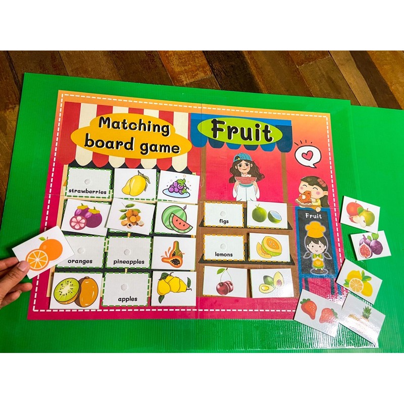 สื่อการสอนภาษาอังกฤษ fruit matching board game jumbo size