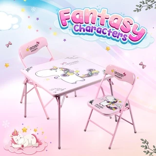 [เลือกสินค้าที่ตัวเลือก] โต๊ะ เก้าอี้ สำหรับเด็ก พับได้ ลายการ์ตูน ยูนิคอร์น (Unicorn) / อวกาศ