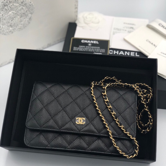 Chanel WOC Black Caviar GHW