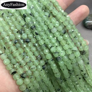 Aaaa Prehnite 6 มม . ลูกปัดตัด Faceted Diy สําหรับสร้อยข้อมือ