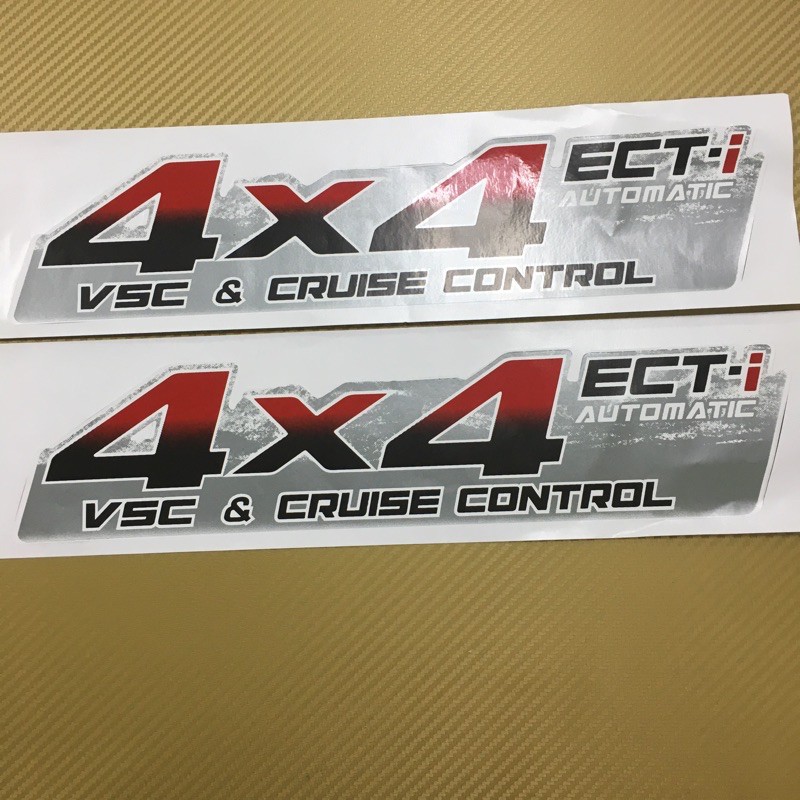 สติ๊กเกอร์ 4X4 ติดข้างท้ายกระบะ TOYOTA vigo ปี 2008-2011 รุ่น 2 เกียร์ออโต้ และ เกียร์ ธรรมดา ราคาต่อชุด