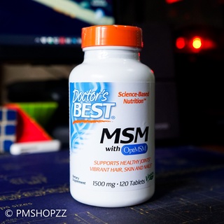 [พร้อมส่ง]Doctors Best, Best MSM, 1500 mg, 120 Tablets