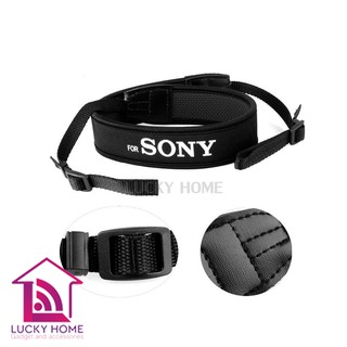 สายคล้องกล้อง สายคล้องคอ CAMERA NECK STRAP FOR SONY BLACK (โลโก้ขาว)