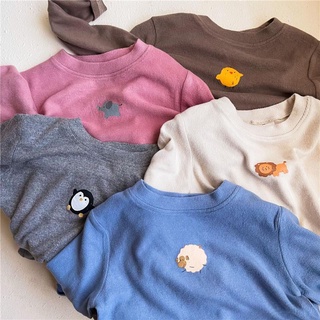 【 Babycat 】 พร้อมส่ง ขายดี เสื้อยืดแขนยาว สไตล์เกาหลี ญี่ปุ่น แฟชั่นฤดูใบไม้ผลิ ฤดูใบไม้ร่วง สําหรับเด็กผู้หญิง และเด็กผู้ชาย 2022