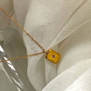 square drop necklace - morning.earrings