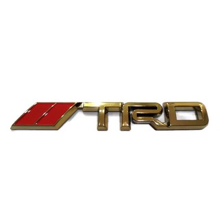 Logo ตัวแต่ง แปะท้ายรถโตโยต้า Toyota TRD สีทอง