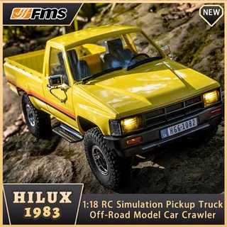 ใหม่ FMS HILUX 1983 1:18 โมเดลรถปิ๊กอัพจําลอง 4WD พร้อมรีโมตคอนโทรล ของเล่นสําหรับเด็ก