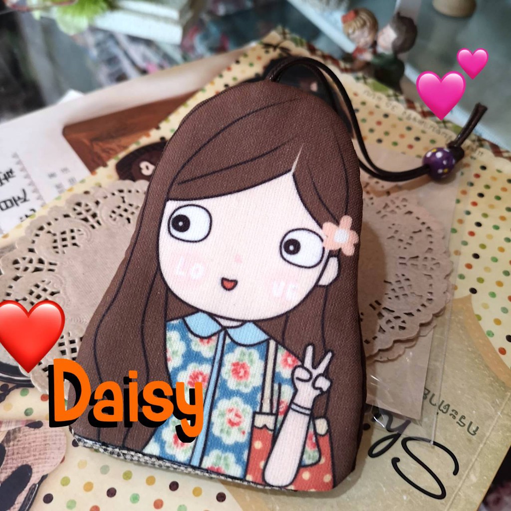 DIY-KG-2015 Daisy Keycover ที่เก็บกุญแจ สินค้า handmade ลายสาวน้อย Daisy