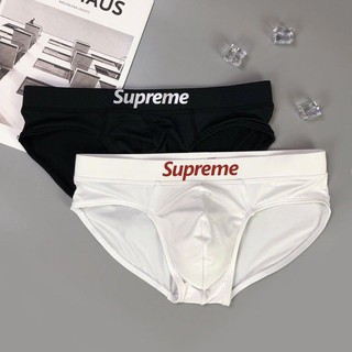 🔥พร้อมส่ง🔥กางเกงในชาย Supreme ทรงbrief ผ้าไนลอน เนื้อผ้าลื่น เนื้อผ้าใส่ว่ายน้ำได้