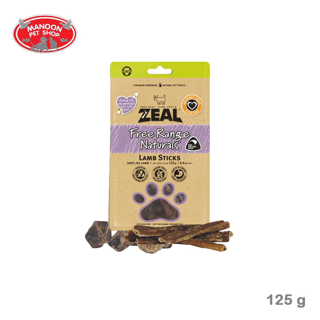 สินค้ารวมส่งฟรี⚡ [MANOON] Zeal Lamb Sticks 125g (เนื้อแกะอัดแท่ง) ❤️  COD.เก็บเงินปลายทาง