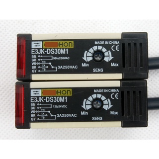 Sz สวิตช์เซนเซอร์โฟโตอิเล็กทริก ตรวจจับแสงสะท้อน E3JK-DS30M1 3A 12-24VDC 90-250VAC 5 กระจาย 30 ซม. 2 ชิ้น