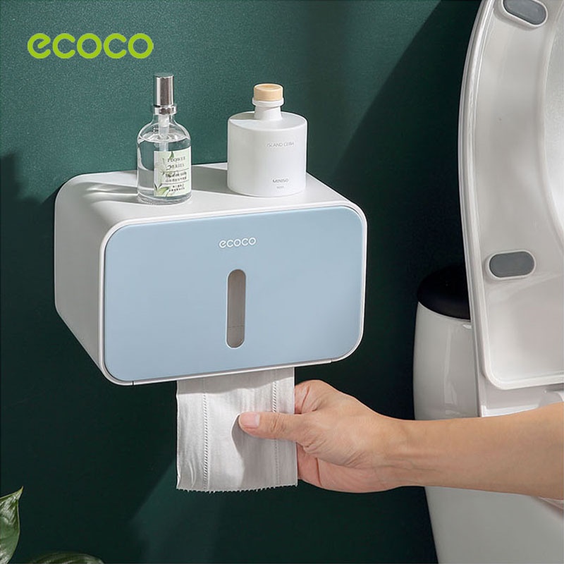 ซื้อ [พร้อมส่ง]ECOCO กล่องทิชชู่ติดผนัง กันน้ำ ติดตั้งง่าย ที่ใส่ทิชชู่ในห้องน้ํา มีให้เลือก 4 สี E1903