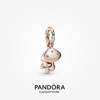 Pandora จี้เห็ด ชุบโรสโกลด์ 14k ของขวัญวันหยุด สําหรับผู้หญิง p804