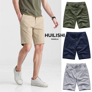 HUILISHI 8 COLOR  Korean chino pants high quality men's casual comfortable shorts