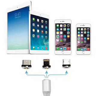 สายชาร์จแม่เหล็ก 3 in 1 สำหรับ IOS Android Type-C ยาว 1 เมตร Magnetic USB Charging Cable 3 in 1