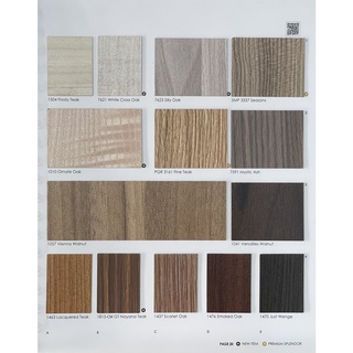 แผ่นลามิเนต Splendor ลายไม้ Wood Grain (Page 20) ขนาด 120 x 240 ซม. หนา 0.8 มม. *คลิ๊กดูตัวเลือกสี*