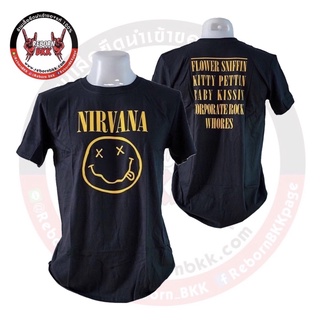 เสื้อวง Nirvana สิขสิทธิ์แท้100% ลาย