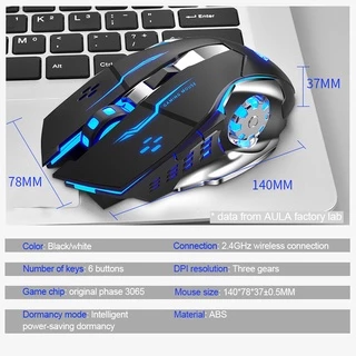 AULA SC100 เมาส์ไร้สาย เมาส์เล่นเกมส์ สำหรับคอมพิวเตอร์