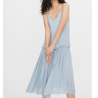 ALAND เดรส 3.3 FIELD TRIP รุ่นTIERED MAXI SLEEVELESS DRESS LIGHT BLUE ONESIZE